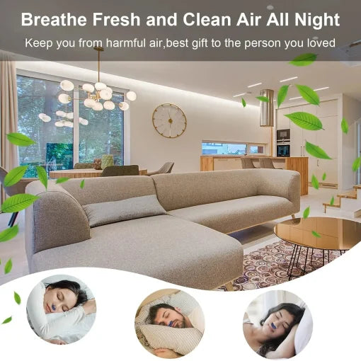 Rechargeable Micro-Fan Sleep Aid Device for Nasal Air Circulation – Cordless, Pocket-Sized Design for Travel, Camping & Hotels | Thomler