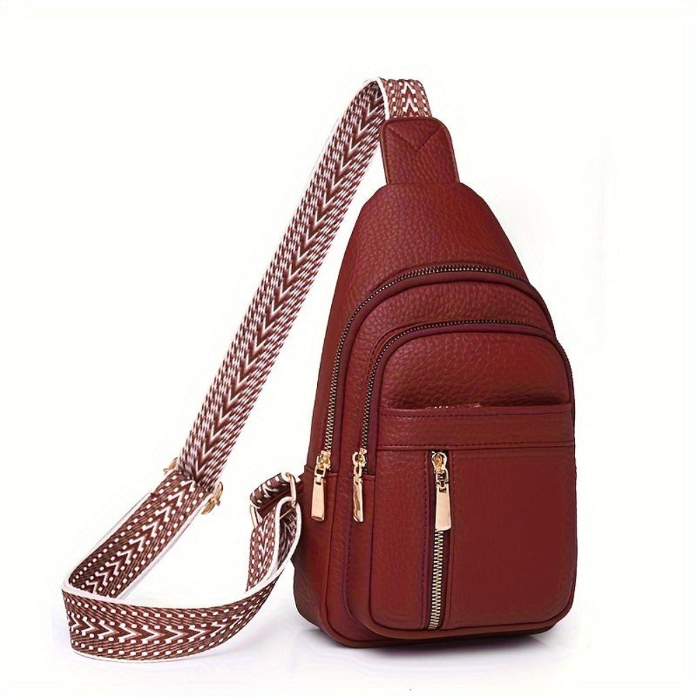 Leather Crossbody Sling Bag with Multiple Compartments for Men & Women – Adjustable Chest Pack for Everyday Carry & Active Lifestyle | Thomler