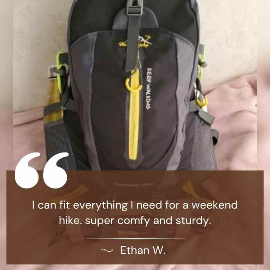 10.5-Gallon Lightweight Trekking Daypack with Padded Shoulder Straps – Waterproof Outdoor Hiking Rucksack for Weekend Adventures & | Thomler