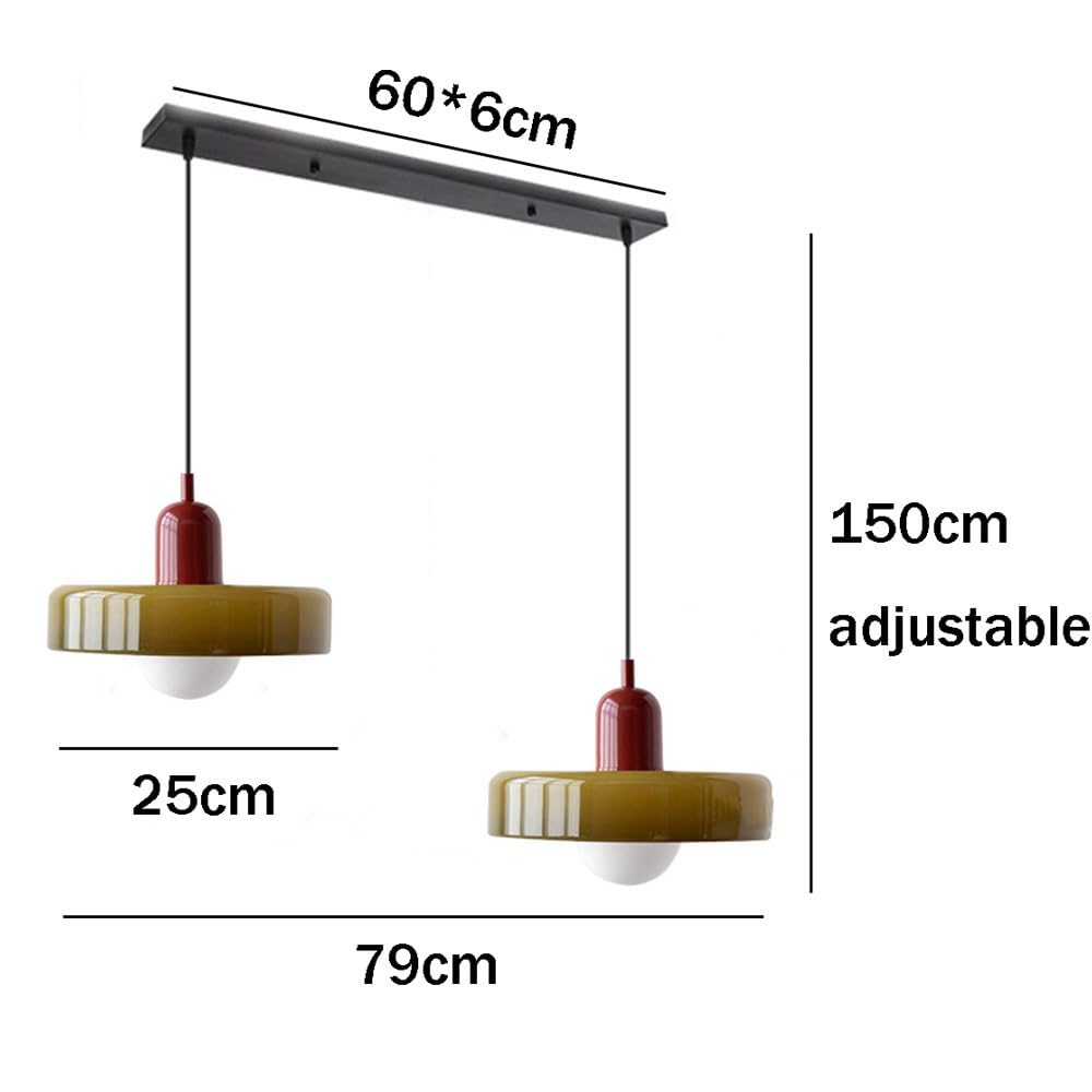 Pendant Light Glass Double Shade G9 35.0 cm Dining Room Kitchen Island Ceiling Fixture Modern Hanging Lamp | Thomler