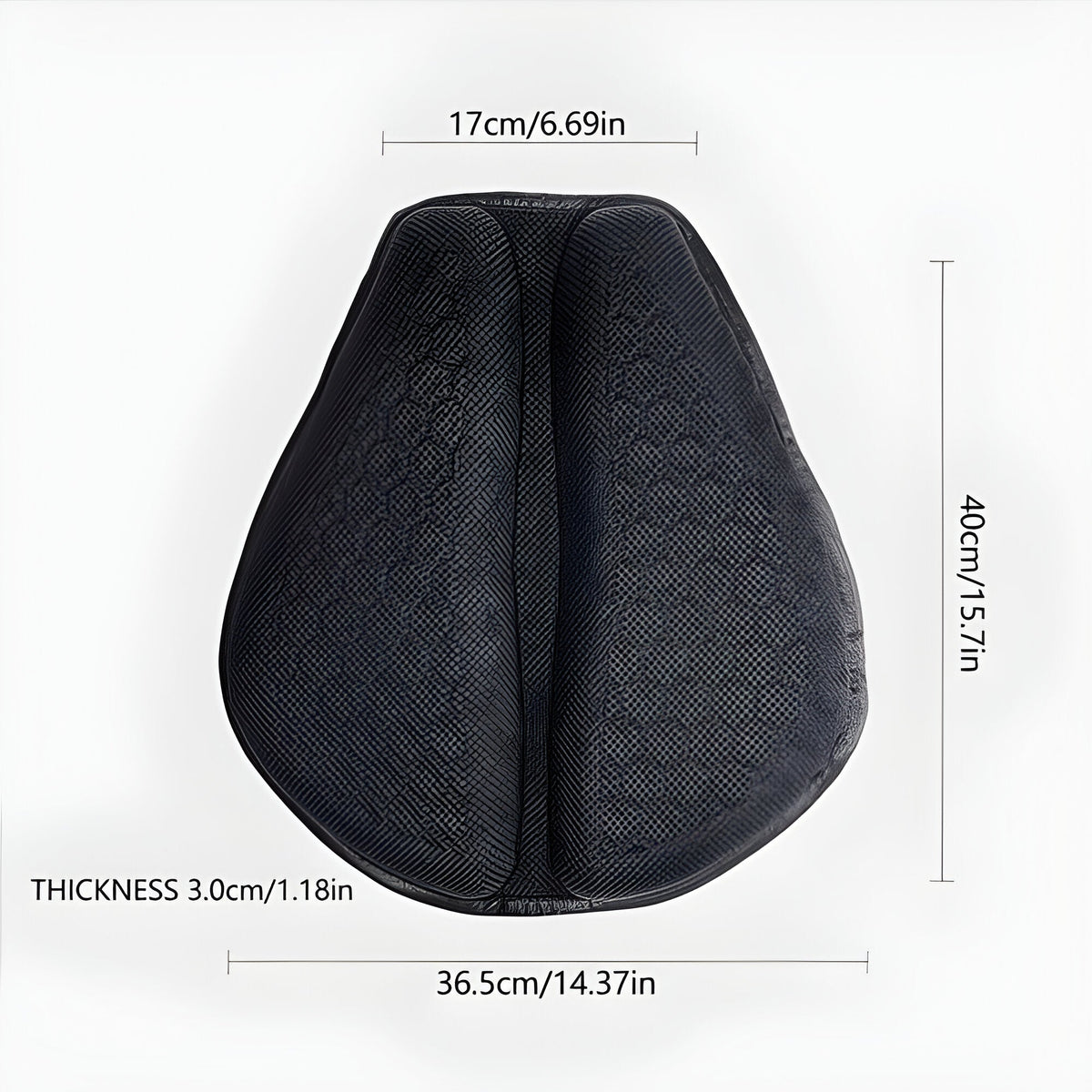 Gel Motorcycle Seat Cushion with Shock Absorption for Long Rides – Breathable Honeycomb Design, Non-Slip Bottom, Universal Fit for Touring | Thomler