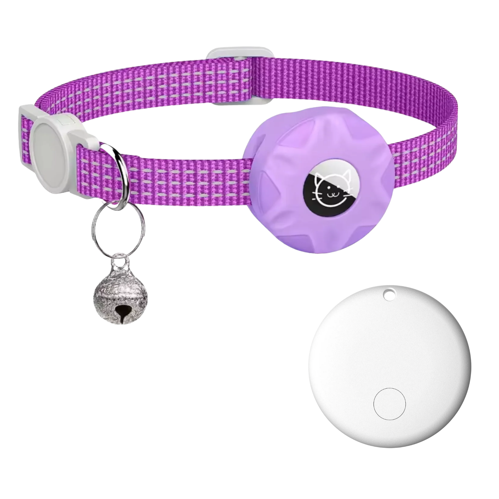 Pet Location Tracker Collar for Dogs & Cats with Android Network Connectivity and Reflective Safety Band | Thomler