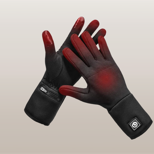 Rechargeable Heated Winter Gloves with Touchscreen Fingertips & Reflective Safety Strips for Cold Weather | Thomler