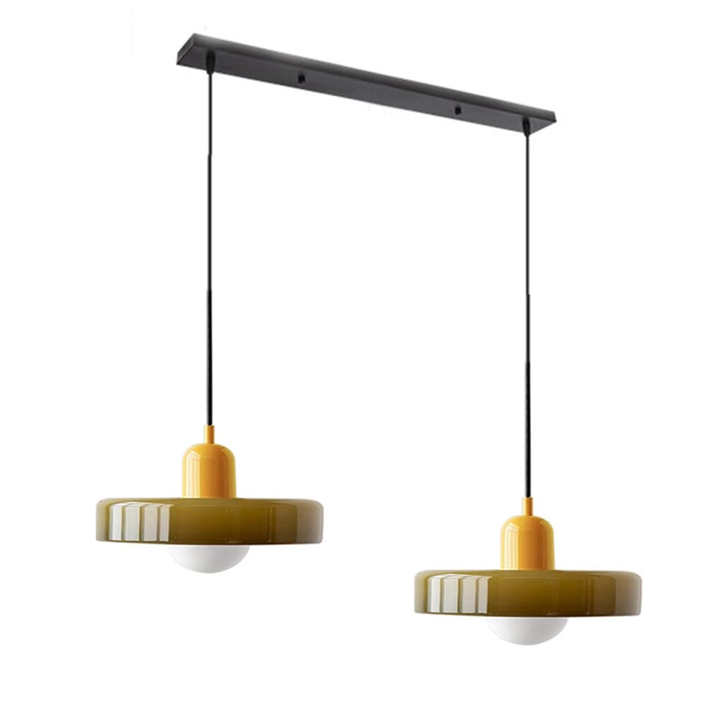Pendant Light Glass Double Shade G9 35.0 cm Dining Room Kitchen Island Ceiling Fixture Modern Hanging Lamp | Thomler