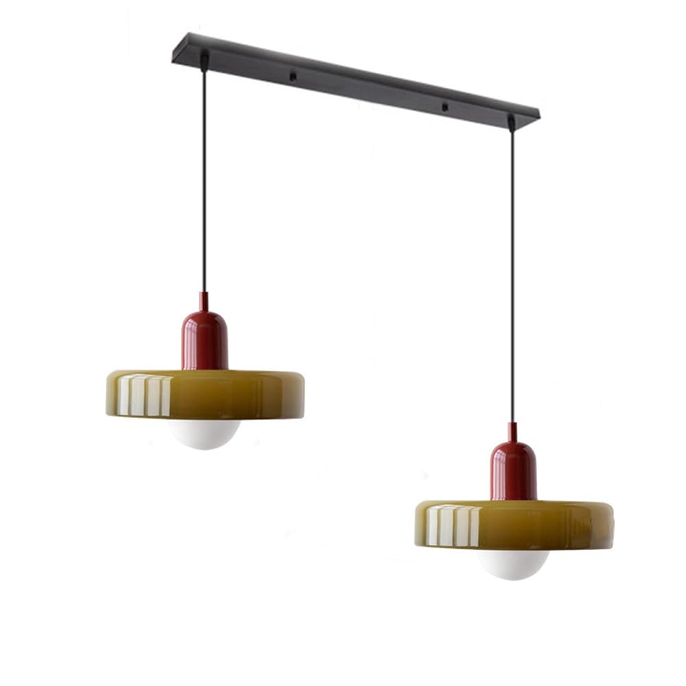 Pendant Light Glass Double Shade G9 35.0 cm Dining Room Kitchen Island Ceiling Fixture Modern Hanging Lamp | Thomler