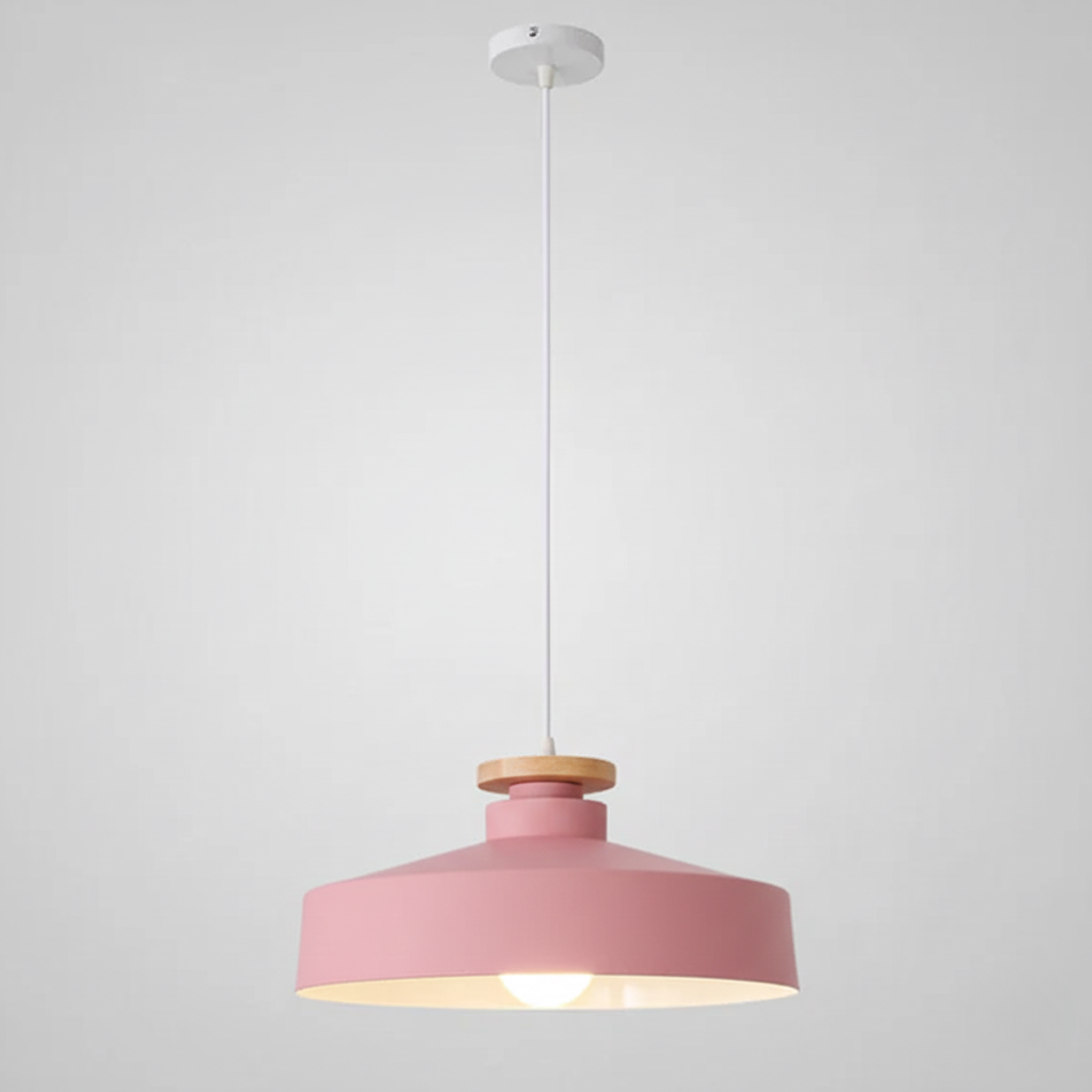 Scandinavian Wood Pendant Light Fixture for Dining Room, Kitchen & Living Room – Minimalist Ceiling Lamp with E27 Socket in Multiple | Thomler