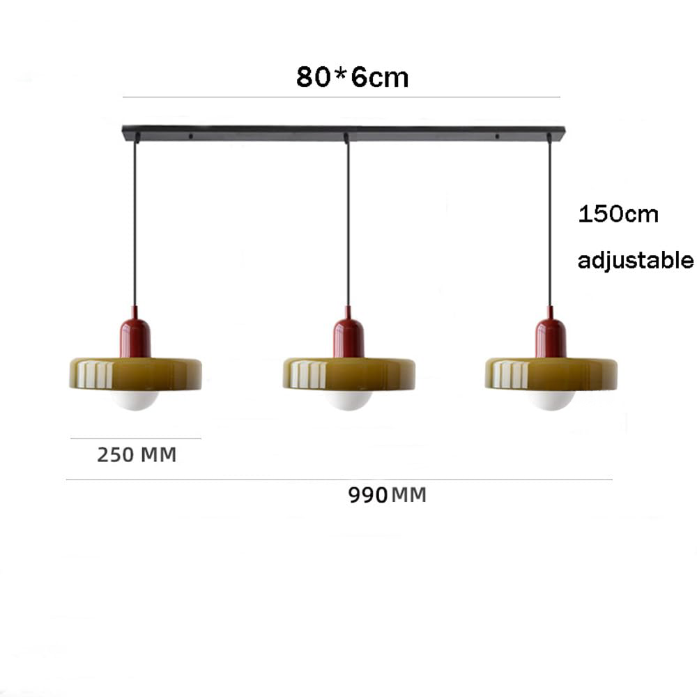 Pendant Light Glass Shade 30.0 cm Bedroom Bedside Hanging Lamp Modern Minimalist Nordic Style Adjustable Ceiling Light | Thomler