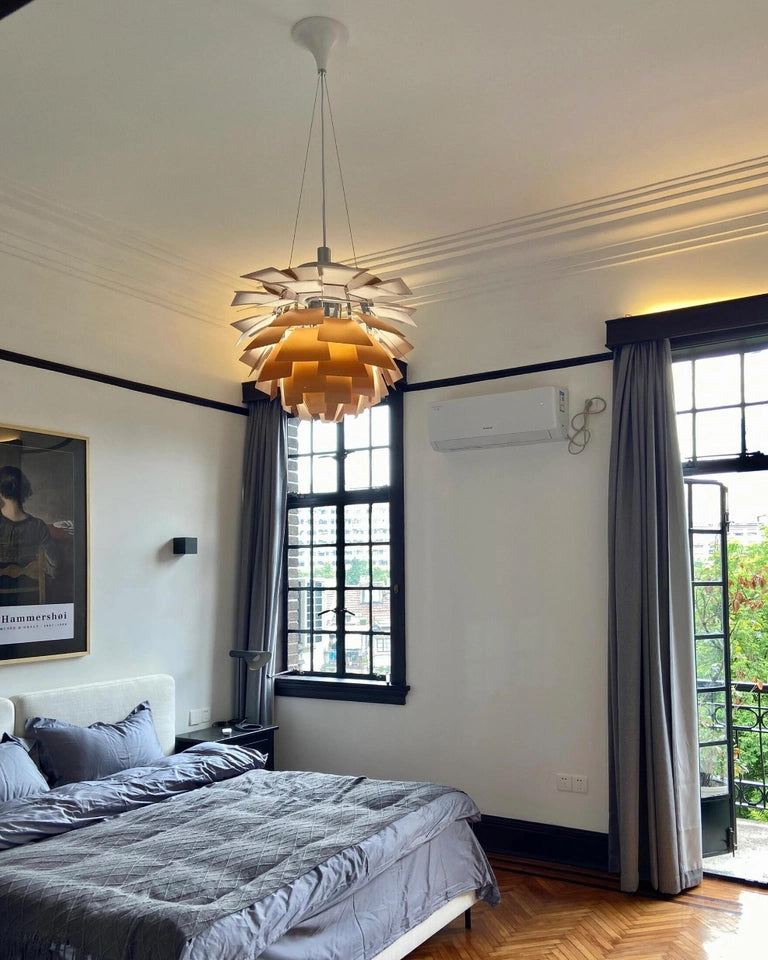 Pendant Light Metal 48.0 cm 18.9" Warm White Dining Room Adjustable Hanging Ceiling Lamp Pinecone Style E27 | Thomler
