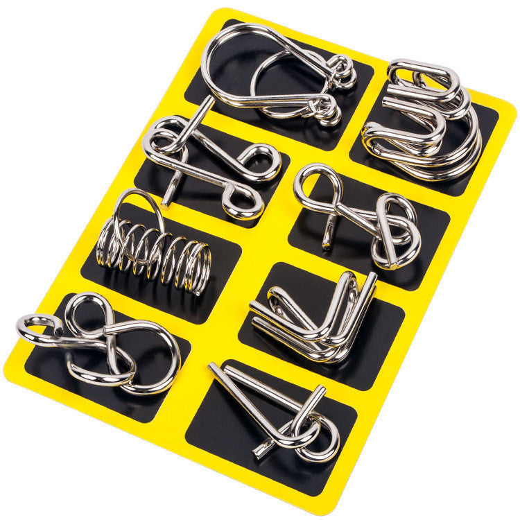 Brain Teaser Wire Puzzles Collection – Interlocking Metal Challenge Games for Adults & Kids – Logic Problem Solving Toy Set – Perfect for IQ | Thomler
