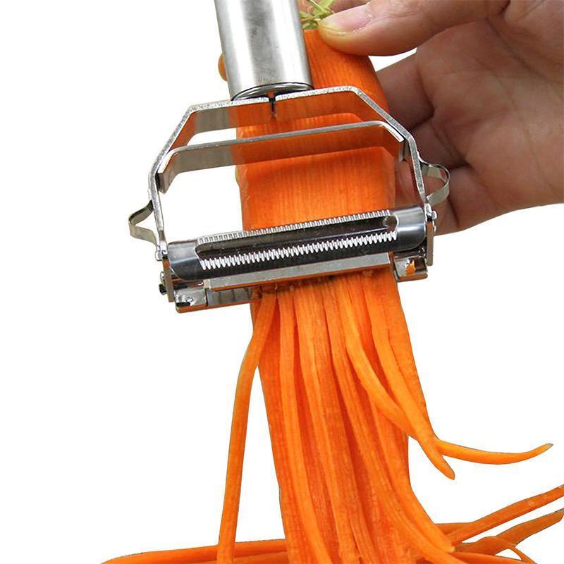 Dual-Blade Vegetable Peeler with Julienne Slicer | Stainless Steel Kitchen Tool for Potatoes Carrots Zucchini Cucumbers Apples | Dishwasher | Thomler