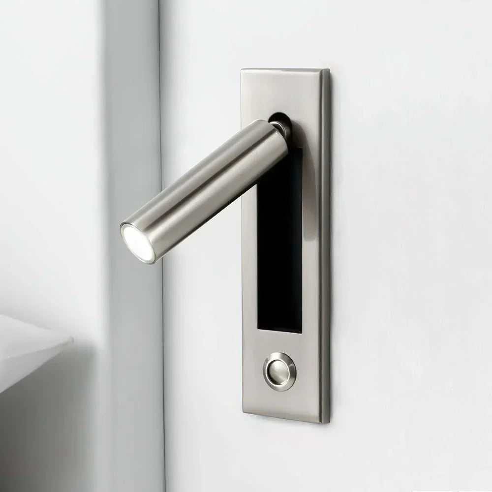 Adjustable Cylinder Wall Sconce with Integrated LED for Bedroom Reading | Thomler