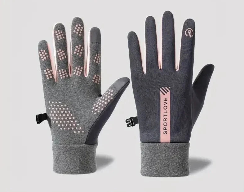Insulated Touch-Screen Gloves with Silicone Grip Palm for Winter Cycling, Driving & Outdoor Activities | Thomler