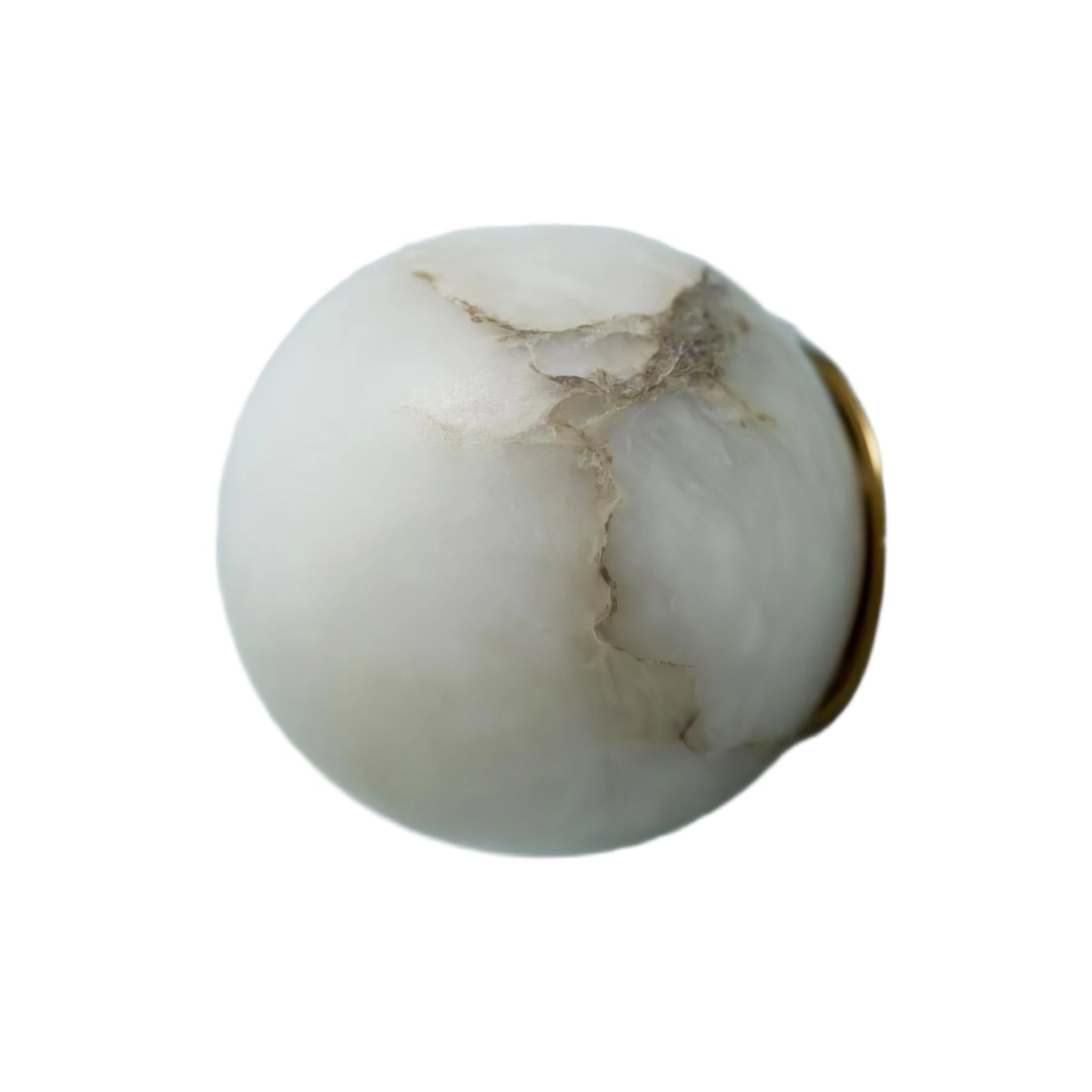 Wall Lamp Alabaster Globe 4.7 in White Bedroom Hallway Ambient Lighting Minimalist Japandi Accent Fixture | Thomler