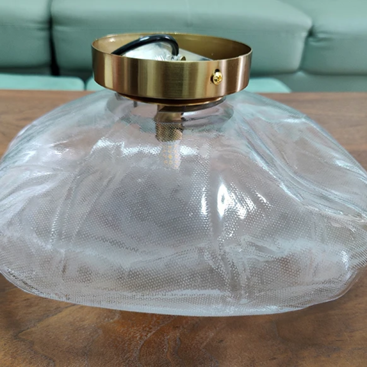 Handblown Sculptural Pendant in Warm Glass Finish for Dining Room Kitchen Island Loft Apartment | Thomler