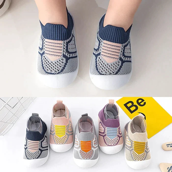 Infant Walking Shoe Socks with Non-Skid Rubber Sole — Soft Cotton Footwear for Toddlers 6-36 Months | Thomler