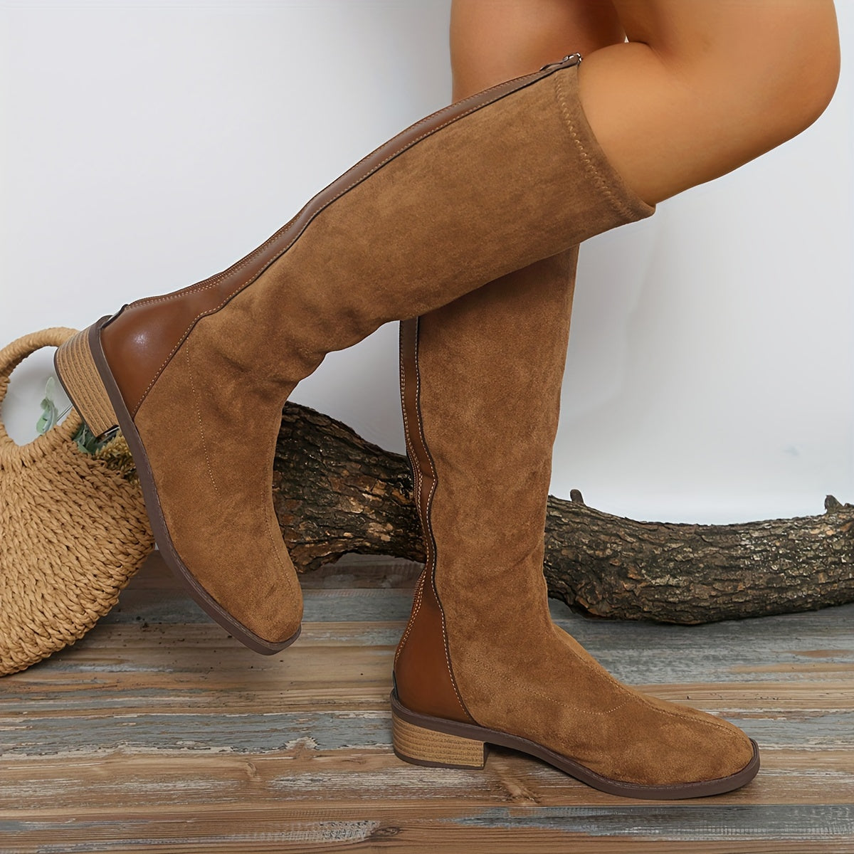 Women's Block-Heel Boots with Soft Lining – Faux Leather Western Ankle Booties for Fall & Winter | Thomler