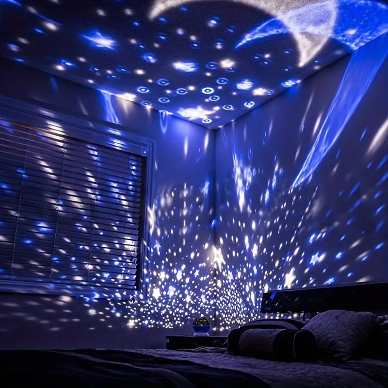 Galaxy Night Light Projector with Music & Rechargeable LED for Kids Room, Bedroom Ceiling & Wall Display | Thomler