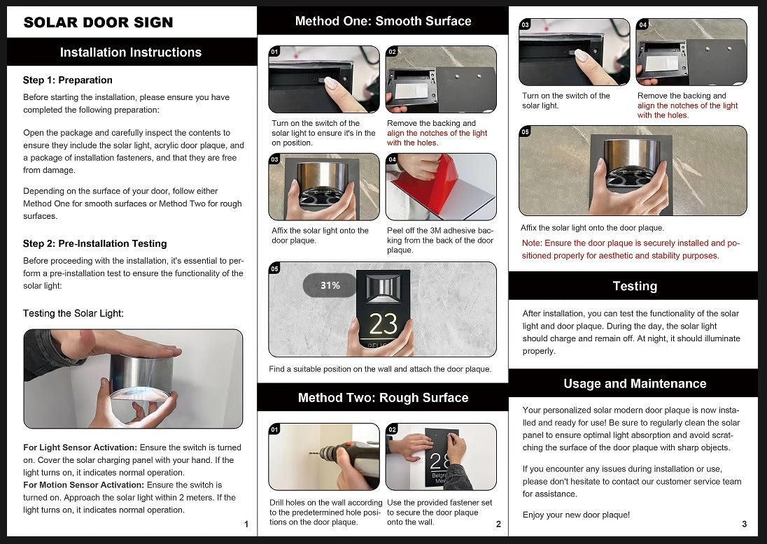 GlowSign - Personalisierte Hausnummer - mit Solarenergie beleuchtet | 50% RABATT