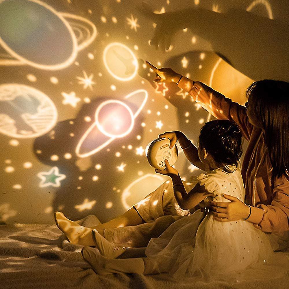 Star & Ocean Projection Night Light for Kids with Music & Remote Control | Rechargeable Galaxy Projector for Nursery Bedroom | Soothing | Thomler
