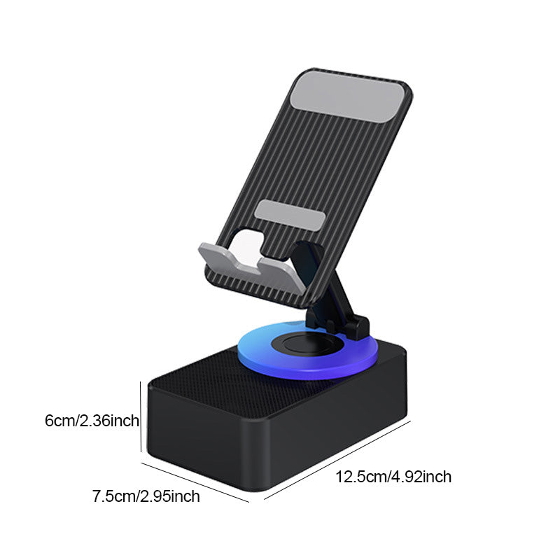 Rotating Wireless Speaker Phone Stand with 40mm Subwoofer & 360° Swivel for Smartphones & Tablets | Thomler