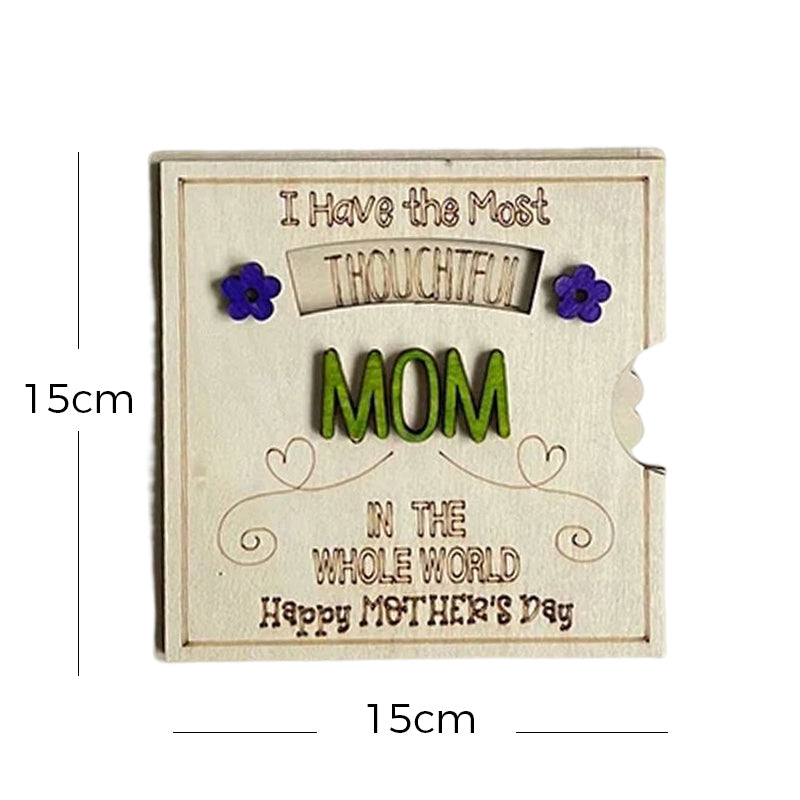 Interactive Spinning Sentiment Card with Rotating 3D Message Display for Mom | Thomler