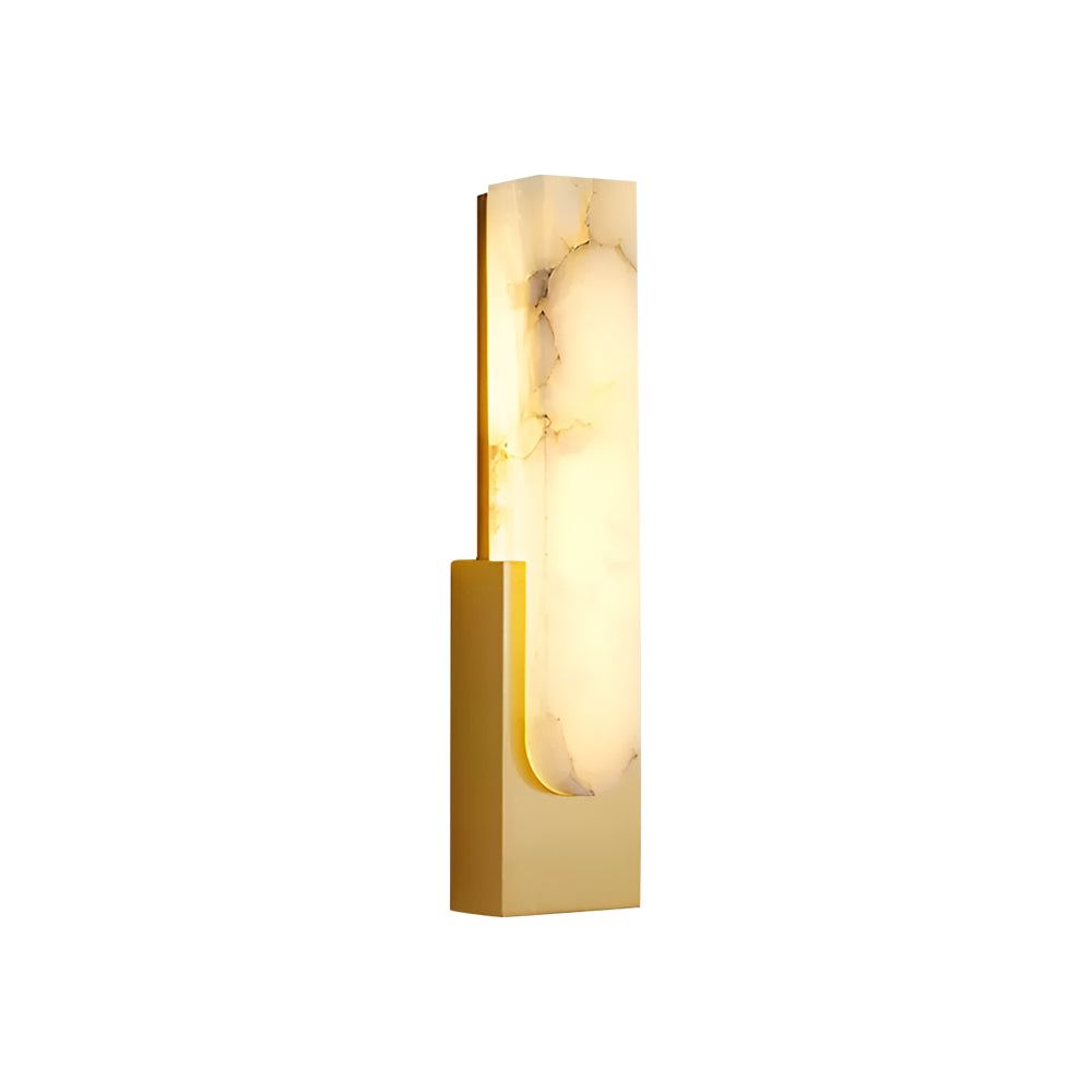 Wall Lamp Alabaster 19.7 in Gold LED Bedroom Hallway Modern Sconce Lighting Fixture | Thomler