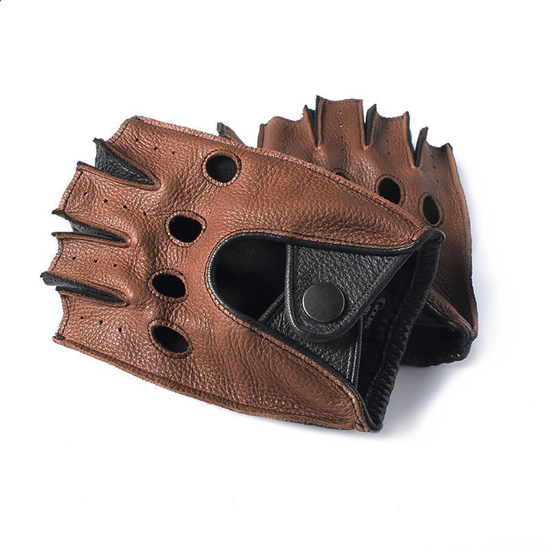 Premium Deerskin Leather Work Gloves for Men – Durable Waterproof Tactical Driving Gloves with Scratch Resistance for Outdoor Activities | Thomler