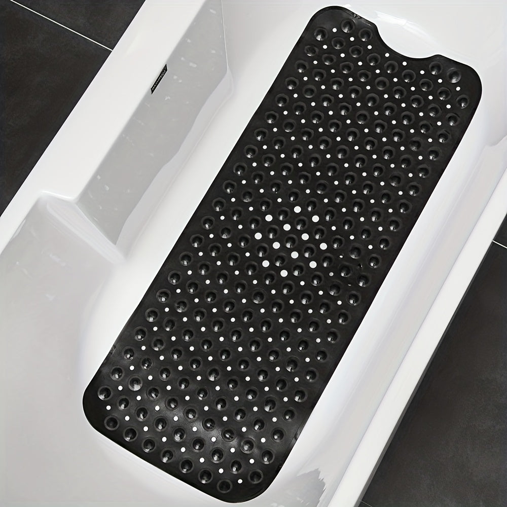 XL Non-Slip Shower and Tub Mat with Suction Cups – Drain Holes, Machine Washable, 40 x 16 in Bath Safety | Thomler
