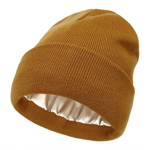 Silk-Lined Winter Beanie for Women – Protects Hair from Frizz, Static & Cold – Soft Wool Hat with Smooth Interior Lining for Everyday Wear | Thomler