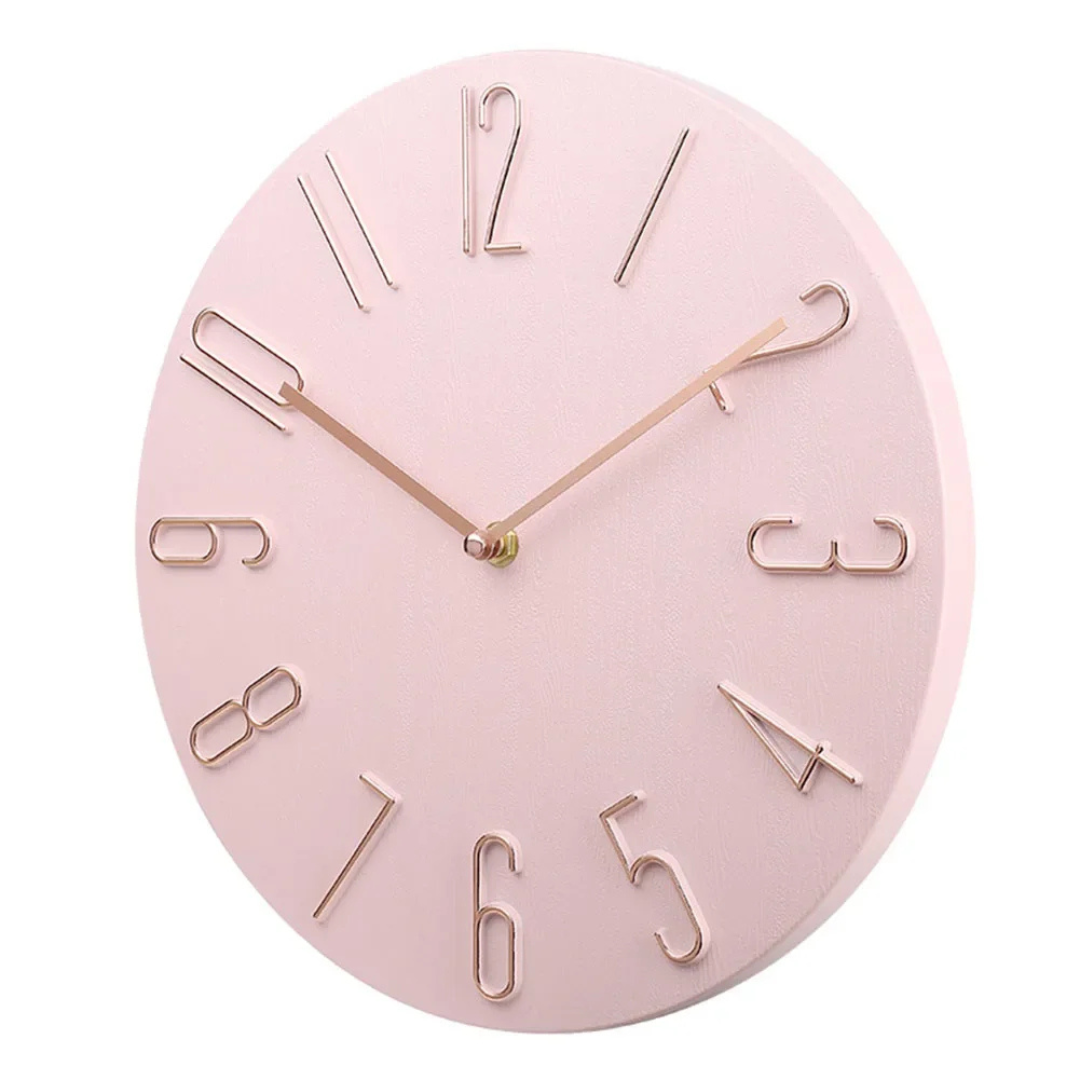12-Inch Modern Minimalist Wall Clock Silent Quartz Movement ABS Frame Contemporary Round Timepiece for Living Room Bedroom Office Kitchen | Thomler