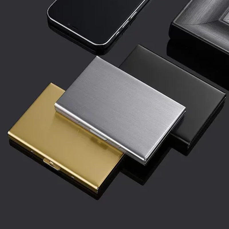 Slim Metal Card Holder with RFID Blocking Technology for Credit Cards & Cash | Thomler