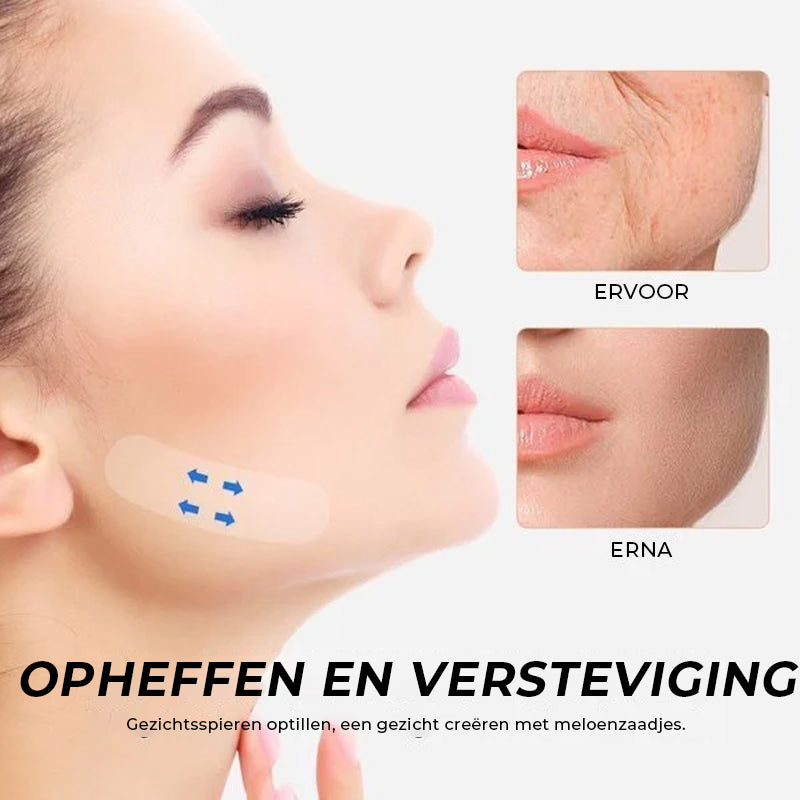 Invisible Facial Lifting Tape Strips for Jawline Contouring & Wrinkle Smoothing - Clear V-Shape Face Lift Stickers for Under Makeup - Breath | Thomler