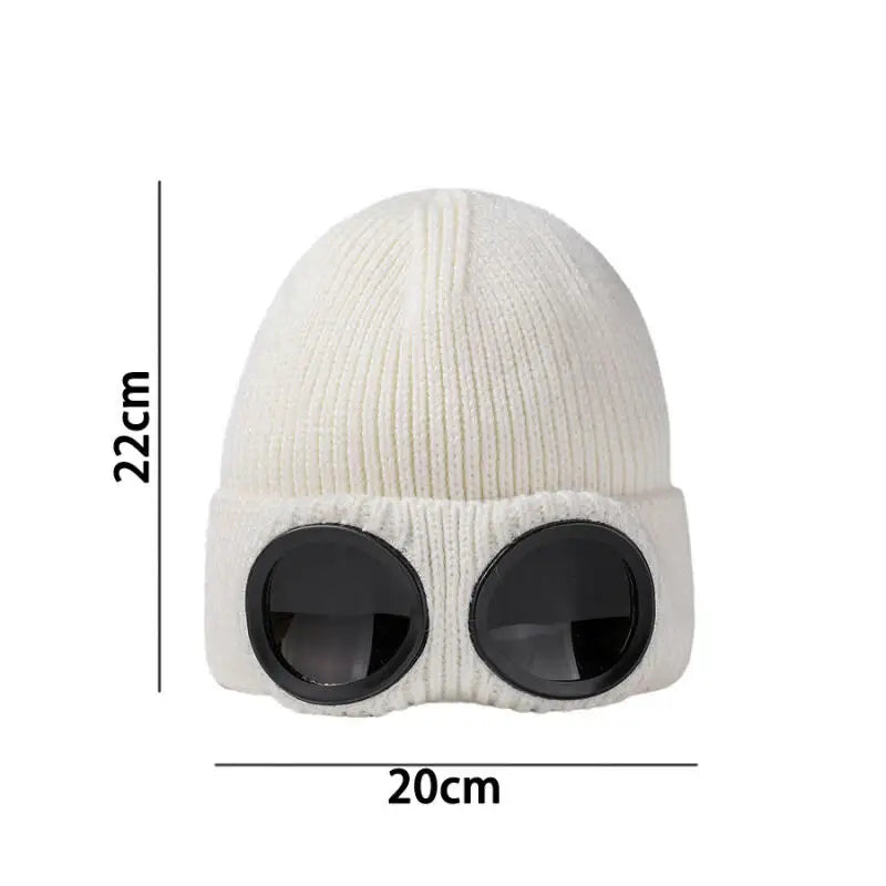 Insulated Knit Cap with Attached Eye Shield for Cold Weather Protection | Thomler