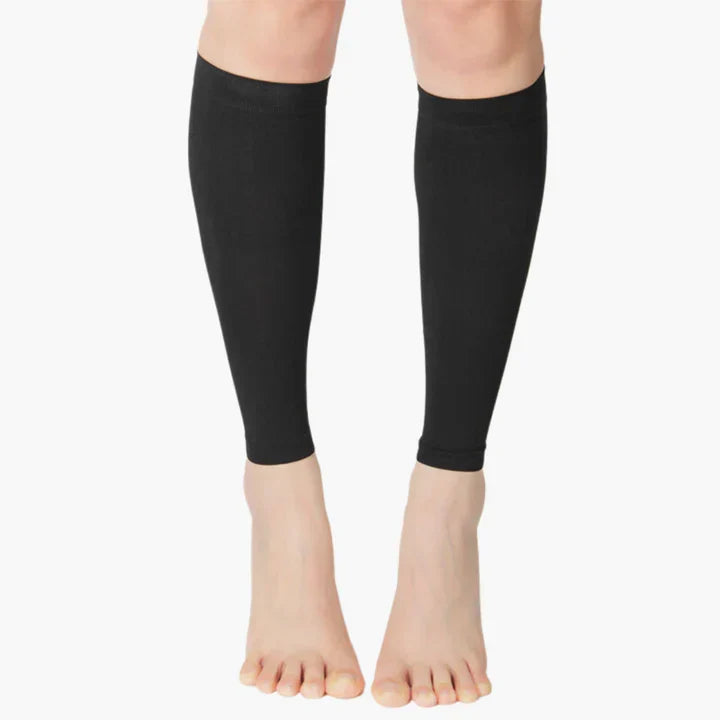 Compression Leg Sleeves for Circulation Support & Swelling Relief | Open-Toe Graduated Compression Calf Sleeves for Edema | Breathable | Thomler