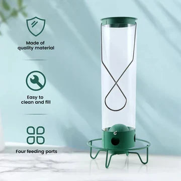 Weight-Activated Spinning Bird Feeder for Backyard Wildlife Watching Wild Songbird Seed Station Hanging Metal Outdoor Garden Feeding Station | Thomler