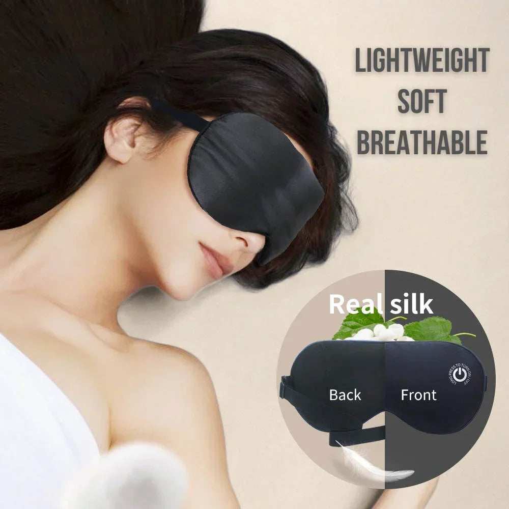 Cordless Heated Eye Mask with 3 Heat Settings & USB Charging for Sleep & Relaxation | Thomler