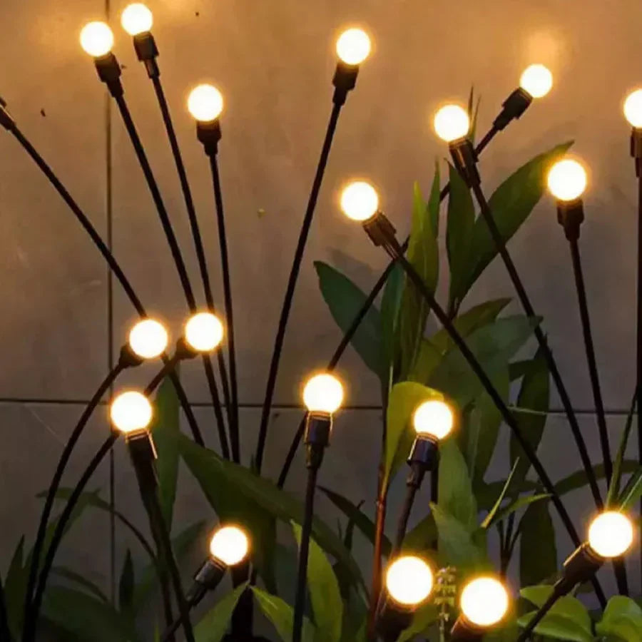 Garden Light Plastic 33.0 cm (13.0") Warm White Solar Pathway Decorative Outdoor Firefly Stake Lamp | Thomler
