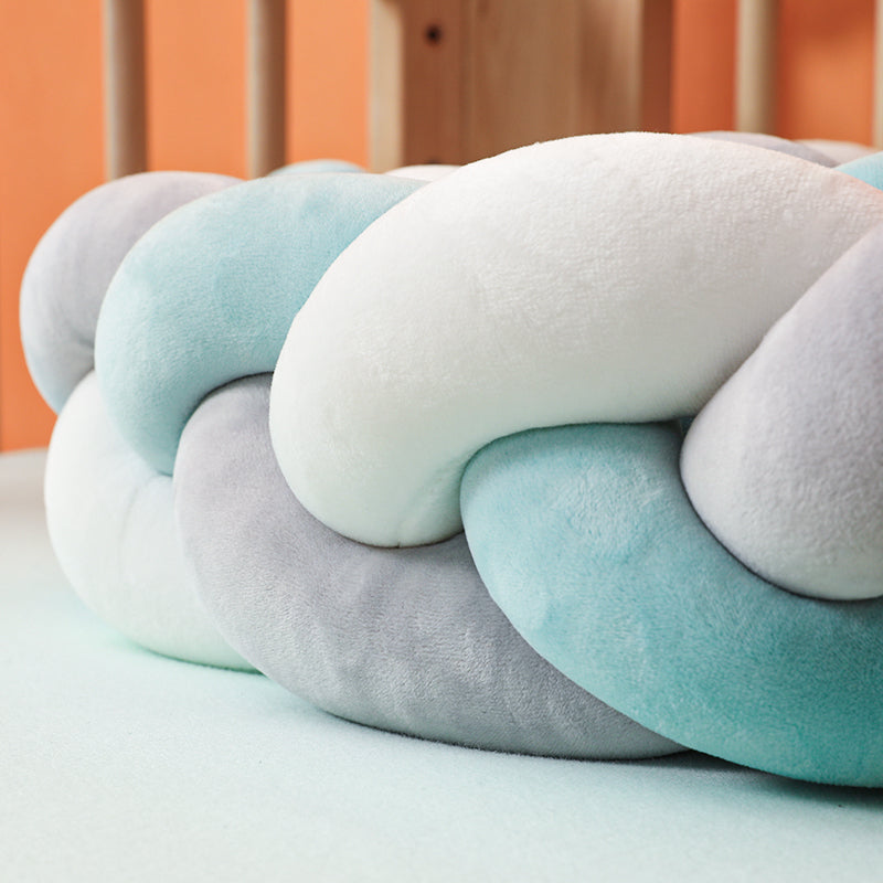 Braided Bumper Guard for Baby Bed – Soft Knot Cushion Rail Protector | Thomler