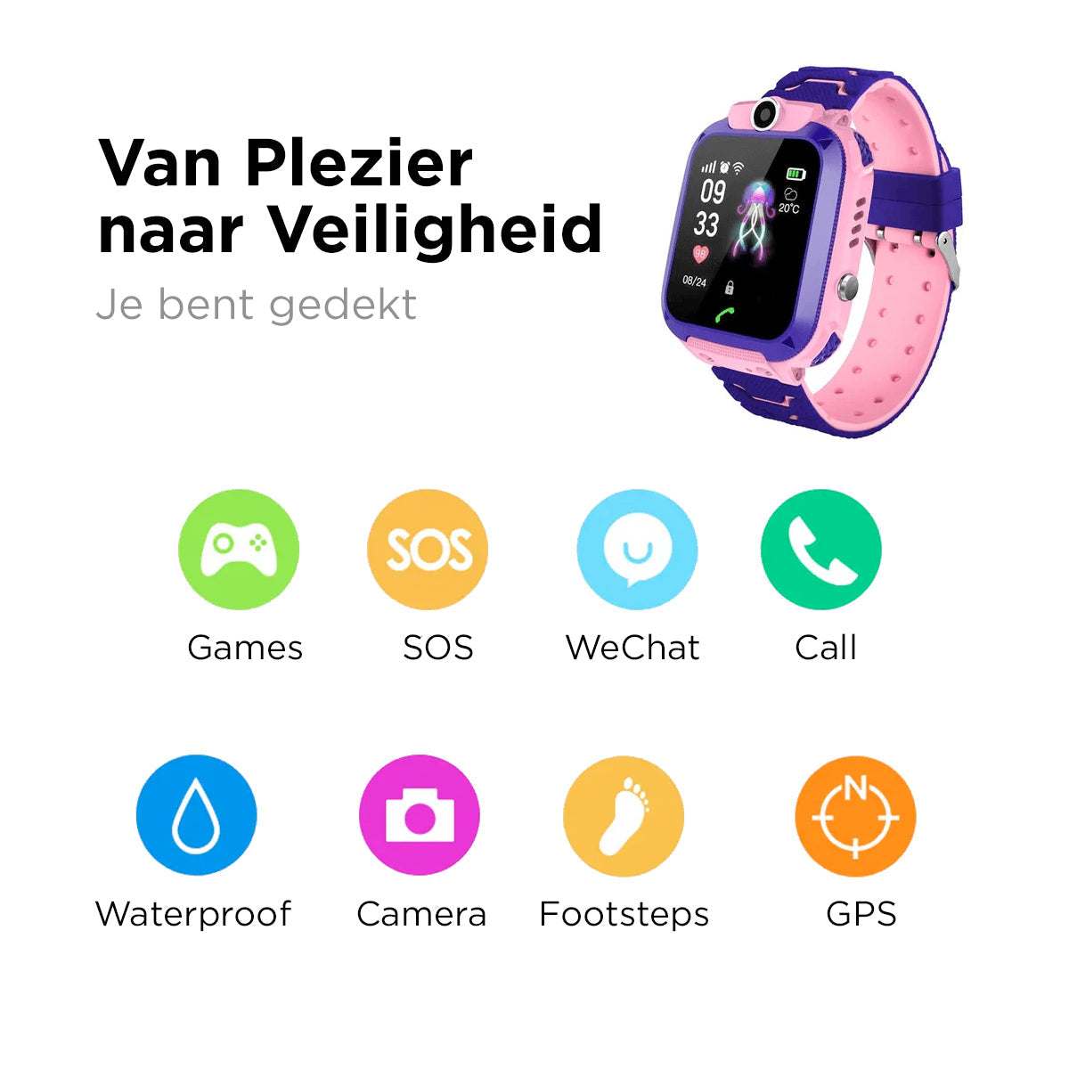GPS Tracker Smartwatch for Kids with SOS Button & Water Resistant Design | Thomler