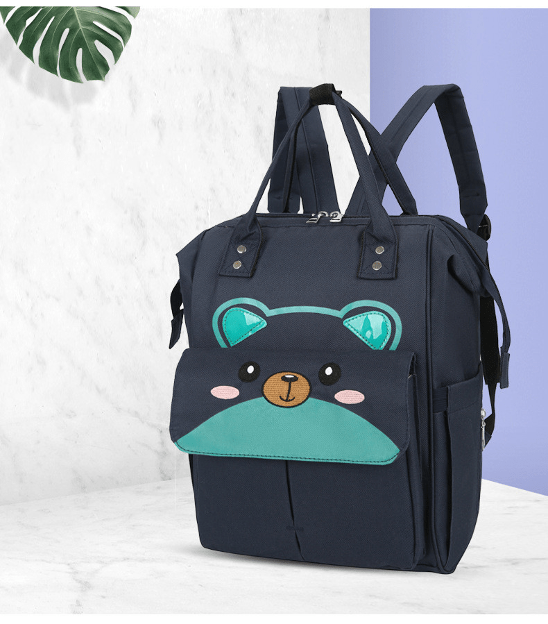 Multi-Pocket Baby Backpack with Insulated Bottle Holders & Stroller Straps for Travel | Thomler