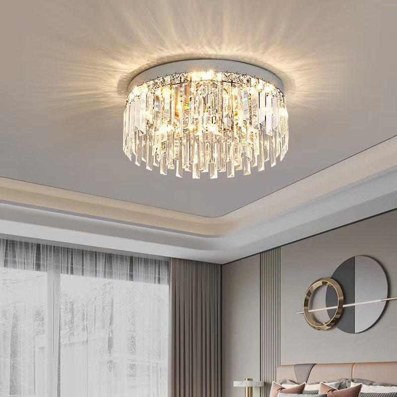 Ceiling Lamp Crystal 50.0–100.0 cm Chrome Living Room Bedroom Flush Mount Light Dimmable Chandelier Alternative | Thomler