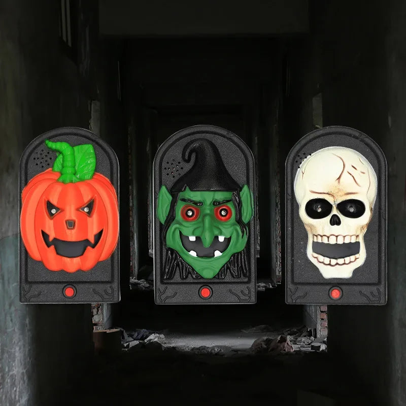 Touch-Activated Spooky Sound Halloween Doorbell with Motion Sensor – Battery-Powered Fright Prop for Entryway & Party Décor | Thomler