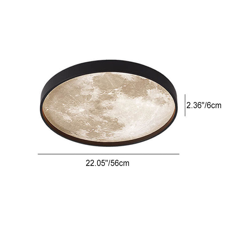 LED Flush Mount Ceiling Fixture with Remote Control - Acrylic Disc Overhead Panel for Bedroom, Kitchen, Hallway | Thomler