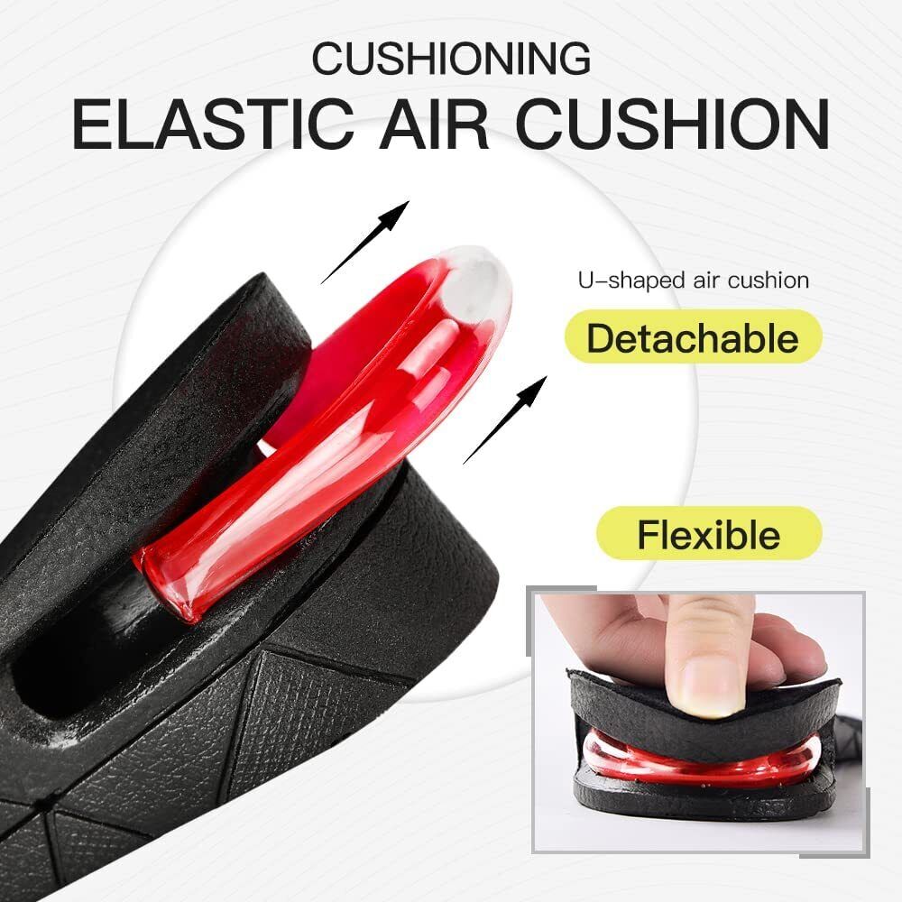 Adjustable Height Boosting Insoles for Men – Shock Absorbing Elevator Shoe Inserts with Ventilated Design – Add 1 to 3.5 Inches | Thomler