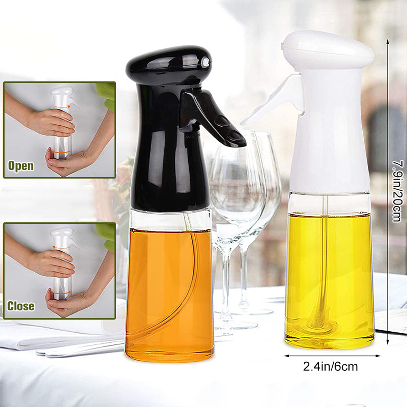 Pressurized Cooking Oil Mister with Fan Spray Nozzle for Grilling, Baking & Air Frying | Refillable Kitchen Oil Sprayer | Thomler