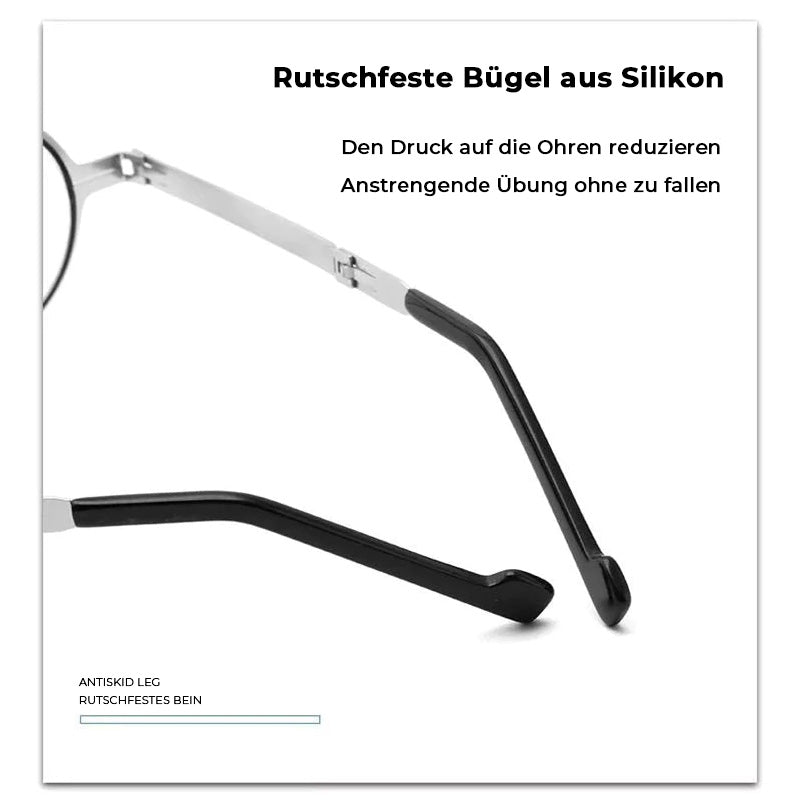 Compact Folding Reading Glasses with Blue Light Blocking Lenses for Men & Women | Lightweight Titanium Frame Readers with Case | Portable Ey | Thomler