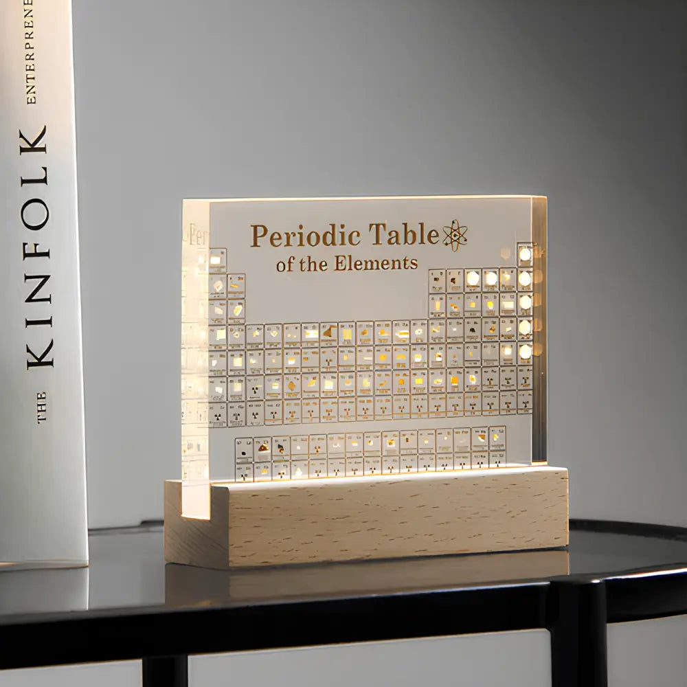 Periodic Table Element Display with Real Specimens – Educational Science Decor for Classroom, Office & Home | Thomler