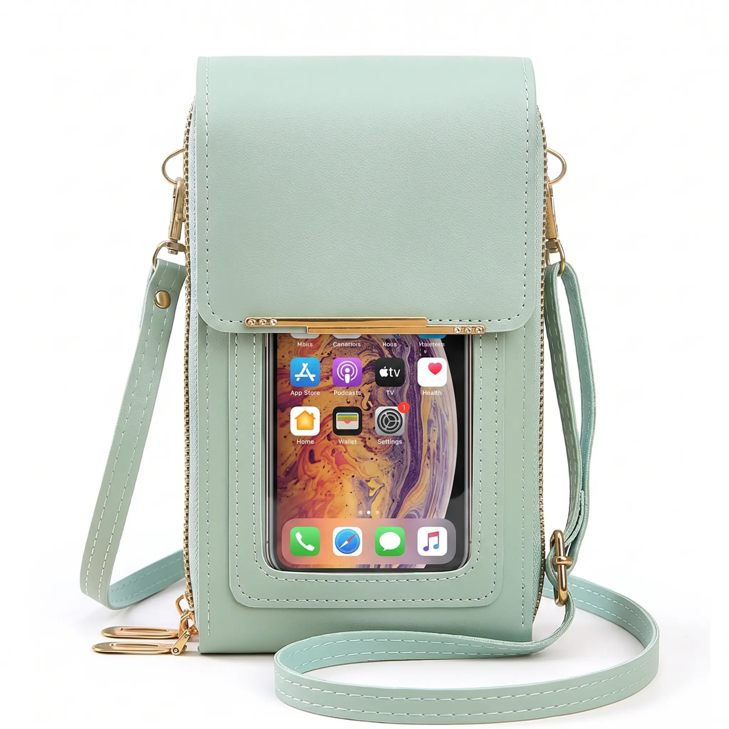 Touchscreen Crossbody Phone Wallet with RFID Blocking for Women – Holds 6.7 Inch Smartphones, Cards & Essentials | Thomler