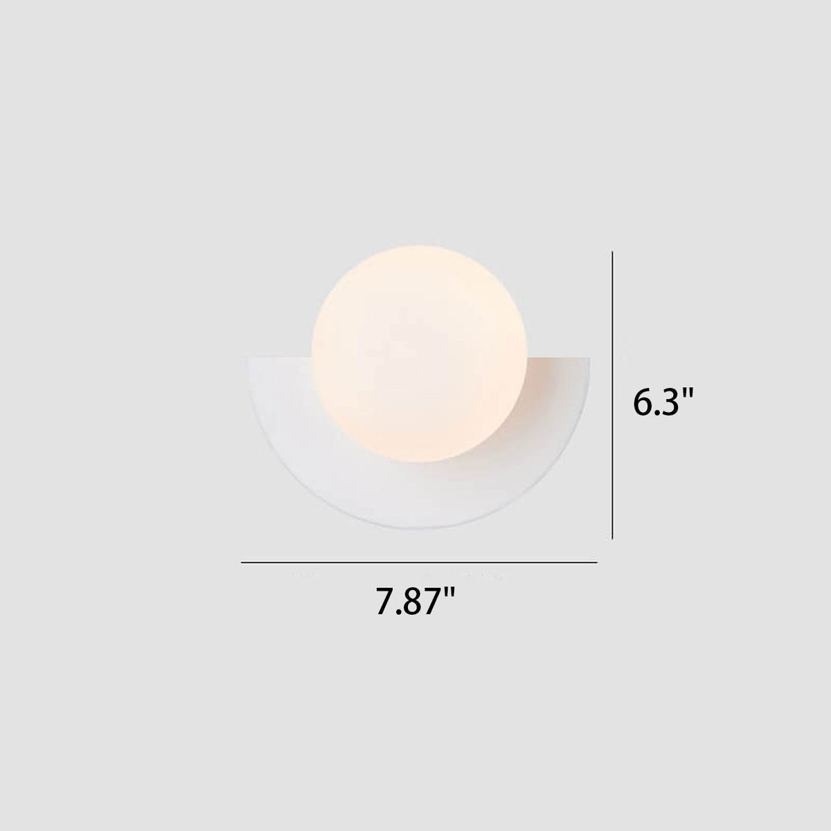 Half-Sphere Glass Wall Sconce with Colored Shade | Iron Mount LED Compatible Hardwired Fixture for Bedroom Living Room Hallway | G9 Base | Thomler