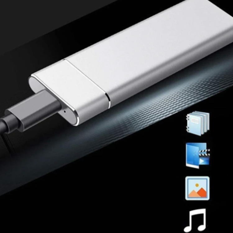 Portable Solid State Drive 520 MB/s USB-C 1TB 2TB Aluminum for Laptop Desktop Mac PC Backup Photo Video Storage | Thomler